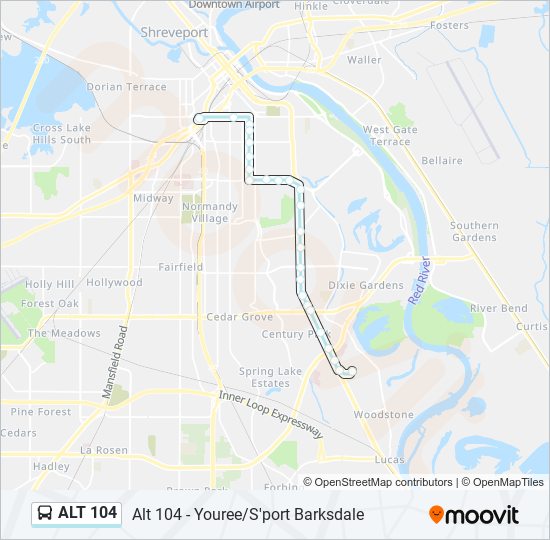 ALT 104 bus Line Map