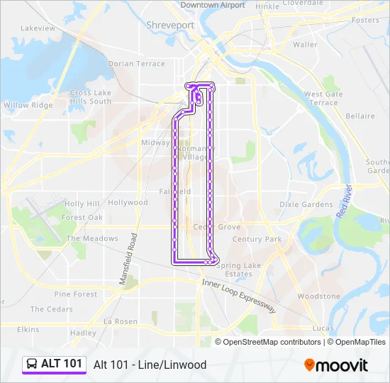 ALT 101 Bus Line Map