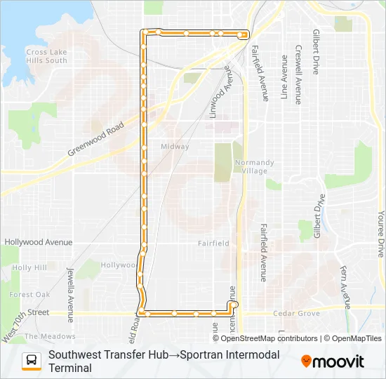 ROUTE 01 Bus Line Map