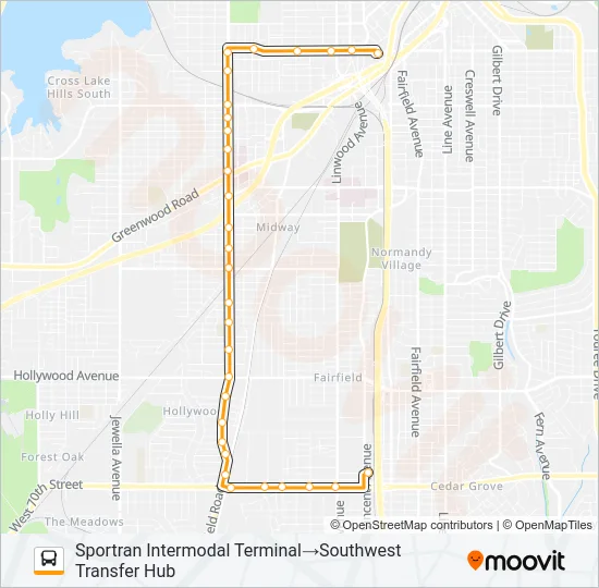 ROUTE 01 Bus Line Map