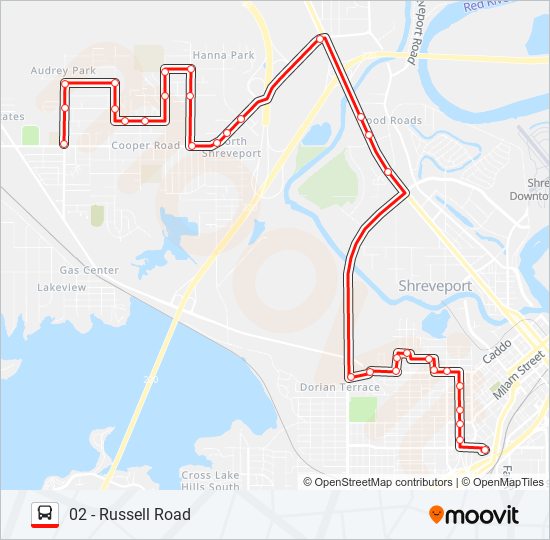 Mapa de ROUTE 02 de autobús