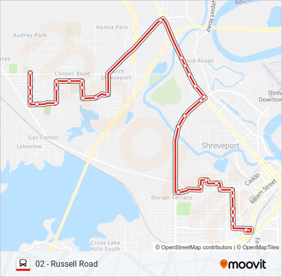 Mapa de ROUTE 02 de autobús