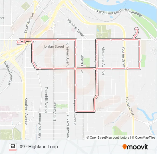 ROUTE 09 Bus Line Map