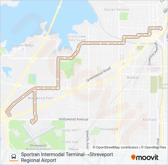 ROUTE 13 Bus Line Map