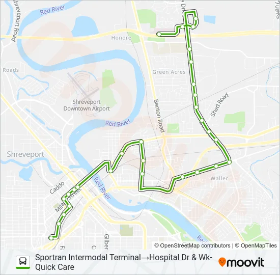 ROUTE 16 Bus Line Map