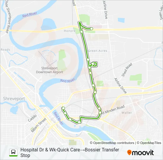 ROUTE 16 Bus Line Map
