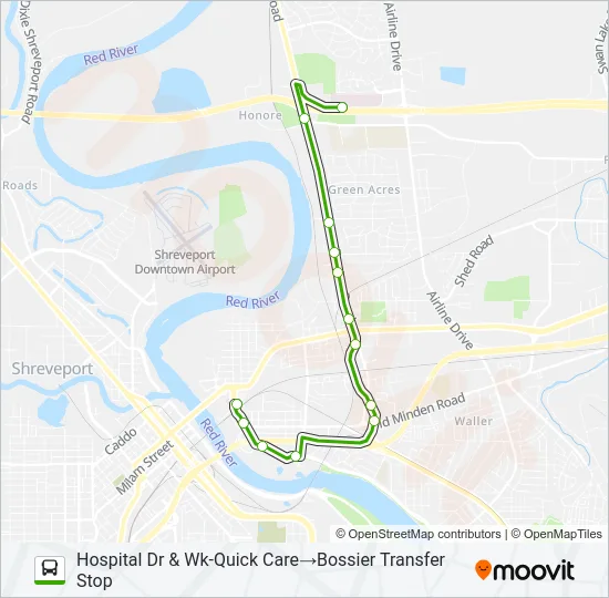 ROUTE 16 Bus Line Map