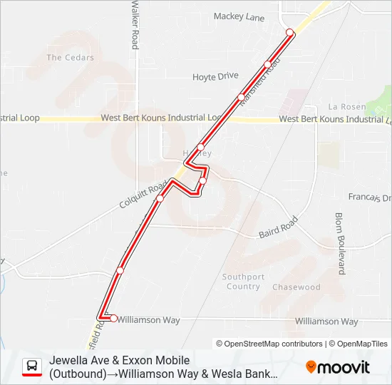 ROUTE 22 Bus Line Map