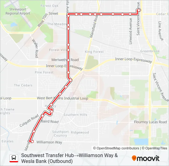 ROUTE 22 Bus Line Map