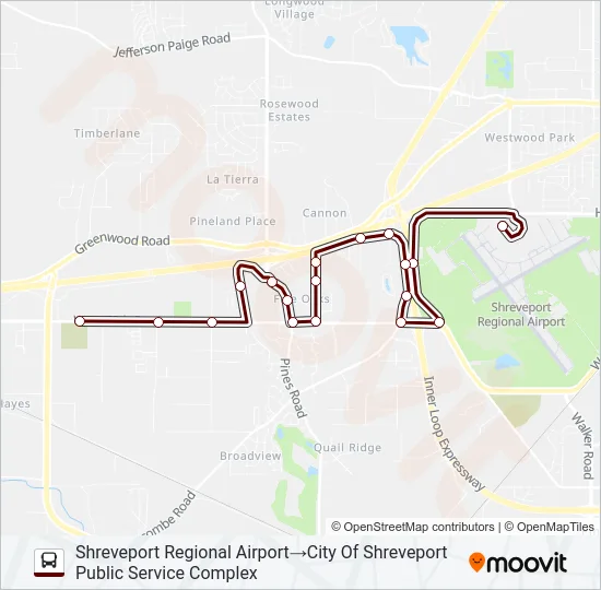 ROUTE 25 Bus Line Map