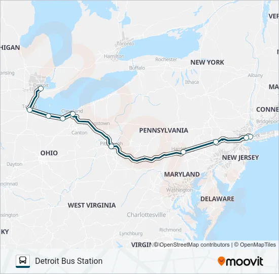 GREYHOUND US0420 Bus Line Map