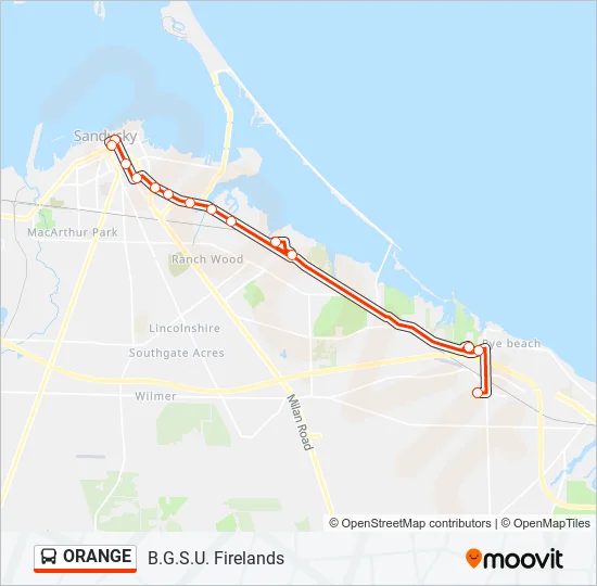 ORANGE Bus Line Map