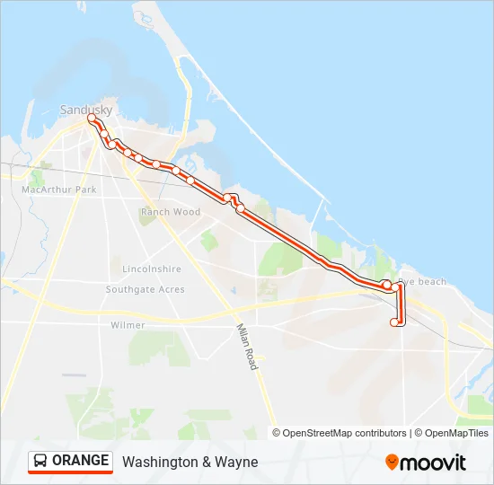 ORANGE Bus Line Map