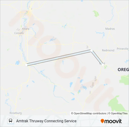 AMTRAK THRUWAY CONNECTING SERVICE  Line Map