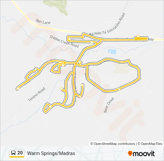 20 Bus Line Map
