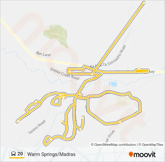 20 Bus Line Map