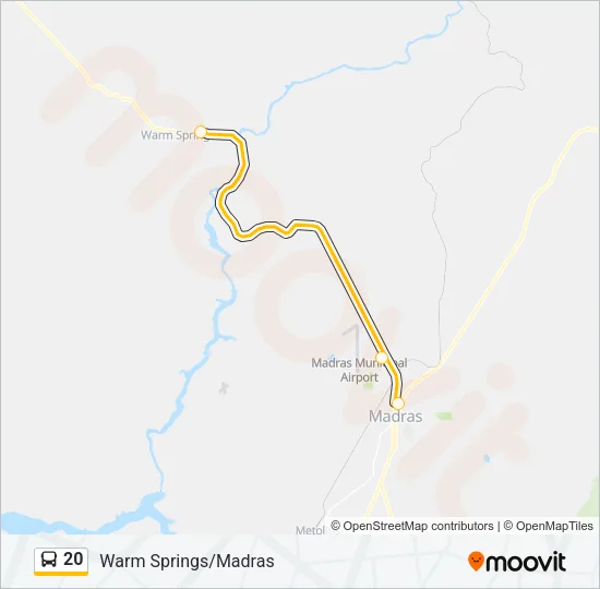 20 Bus Line Map
