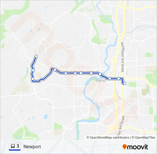 Mapa de 3 de autobús