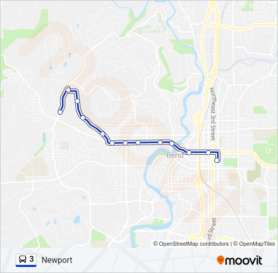 3 Bus Line Map