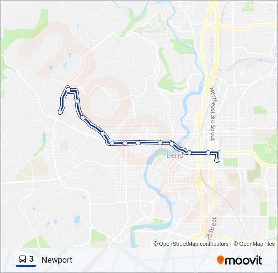 3 Bus Line Map