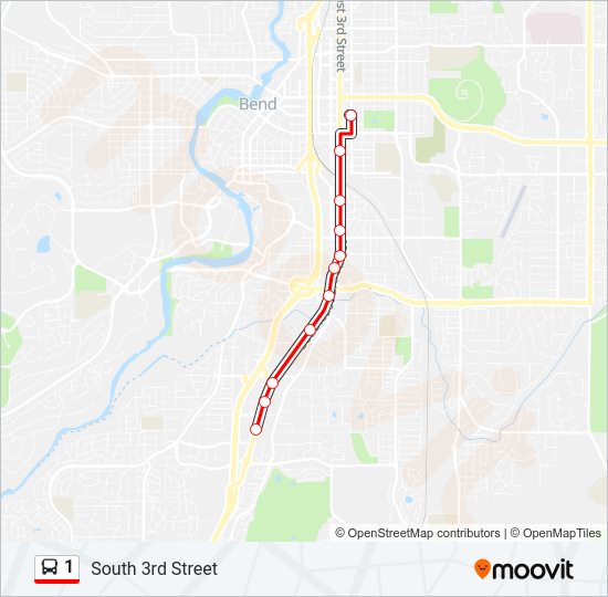 1 bus Line Map