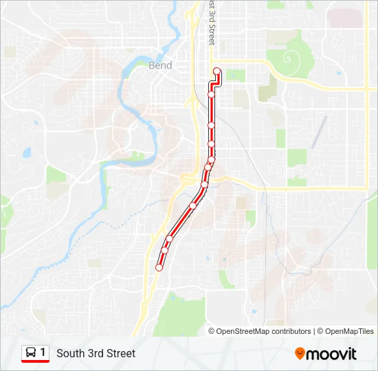 1 Bus Line Map