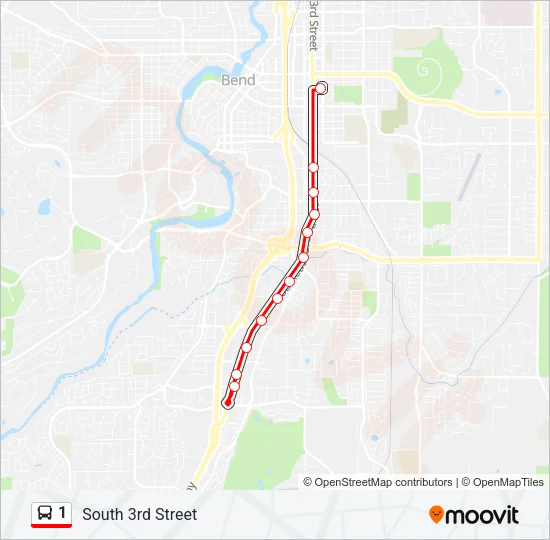 1 Bus Line Map
