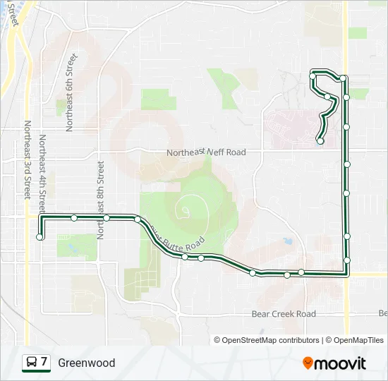 7 Bus Line Map