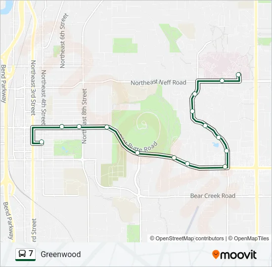 7 Bus Line Map