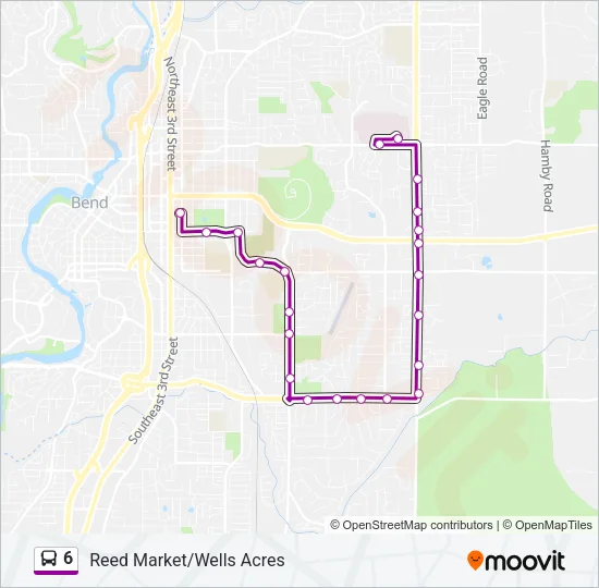6 Bus Line Map