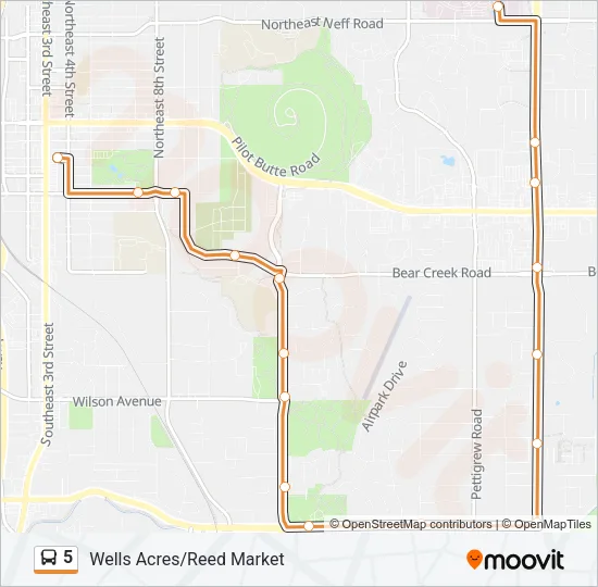 5 Bus Line Map