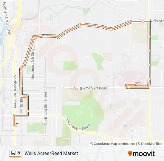 5 Bus Line Map