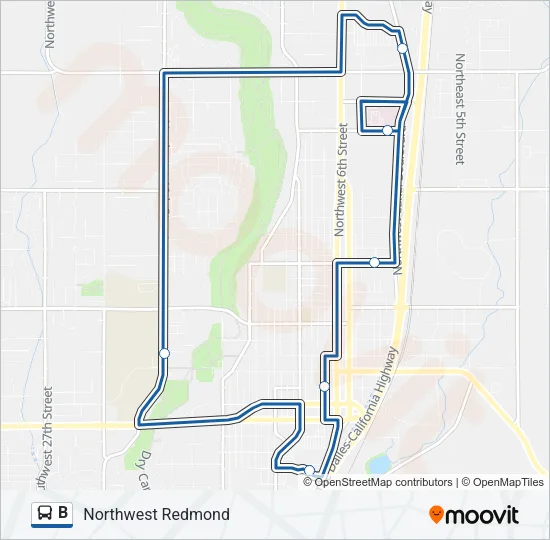 B Bus Line Map