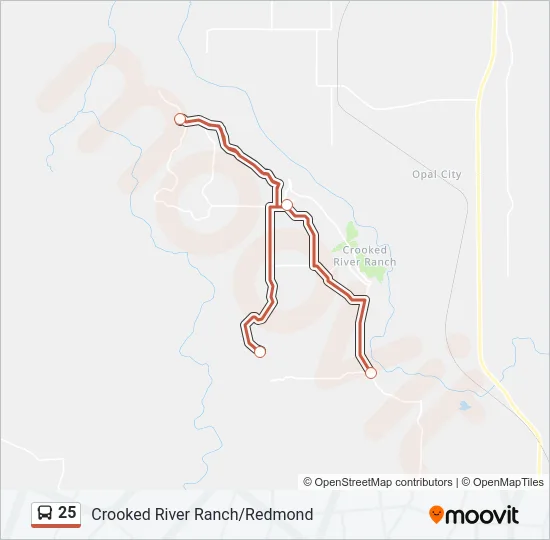 25 Bus Line Map