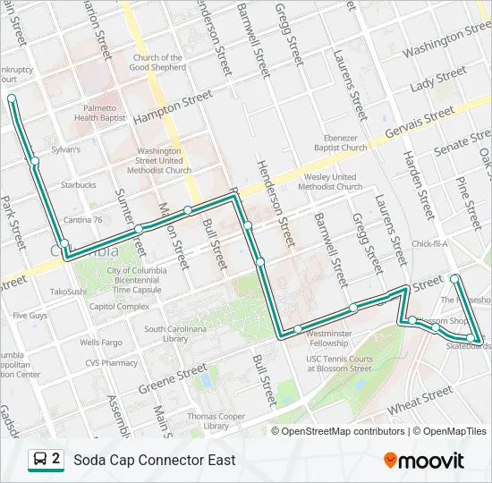 2 Bus Line Map
