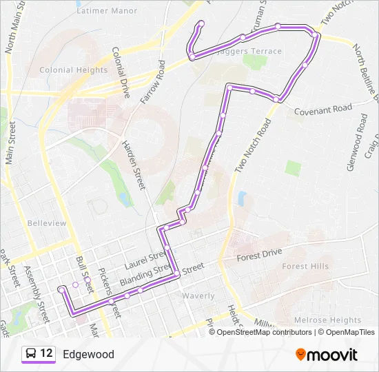 12 Bus Line Map