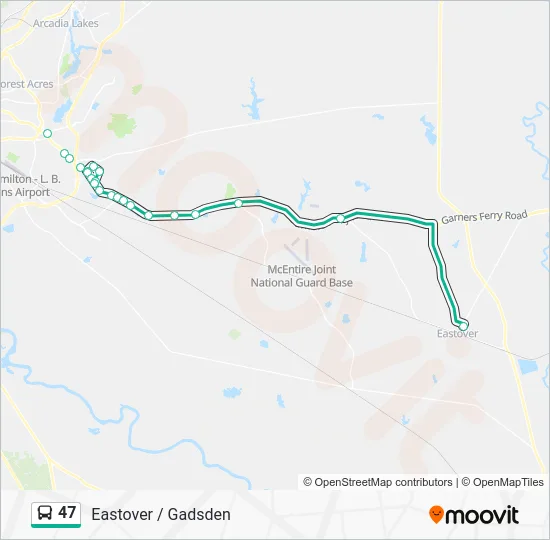 47 Bus Line Map