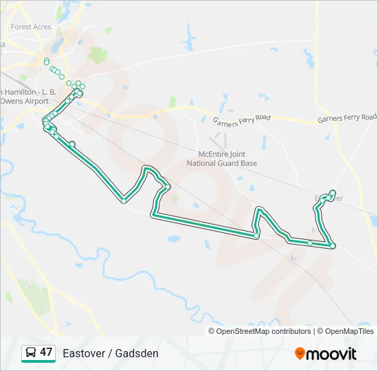 47 Bus Line Map