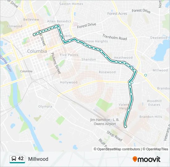 42 Bus Line Map