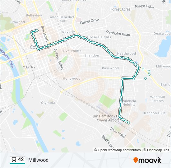 42 Bus Line Map