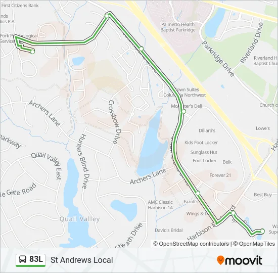 83L Bus Line Map