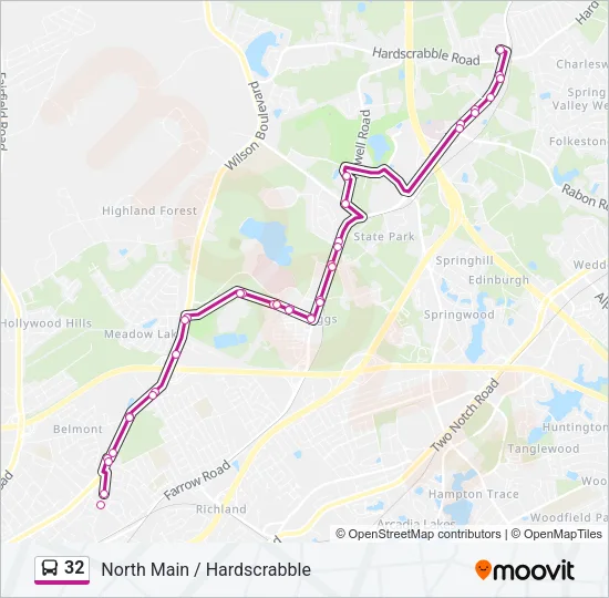 32 Bus Line Map
