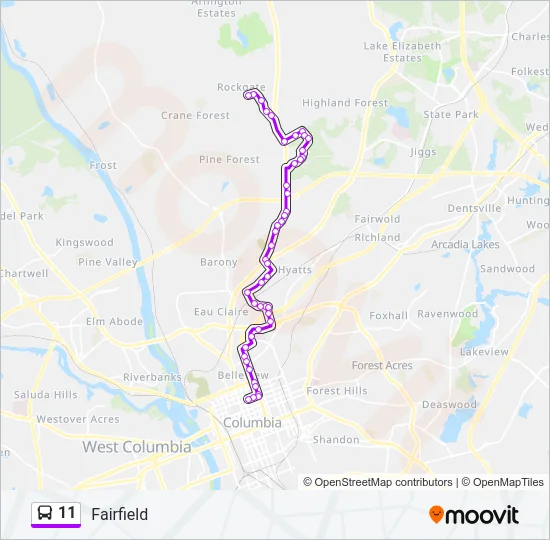 11 Bus Line Map