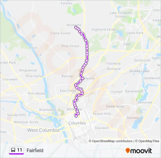 11 Bus Line Map