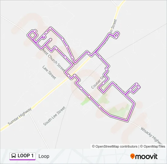 LOOP 1 Bus Line Map