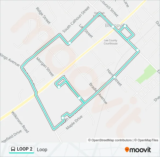 LOOP 2 Bus Line Map