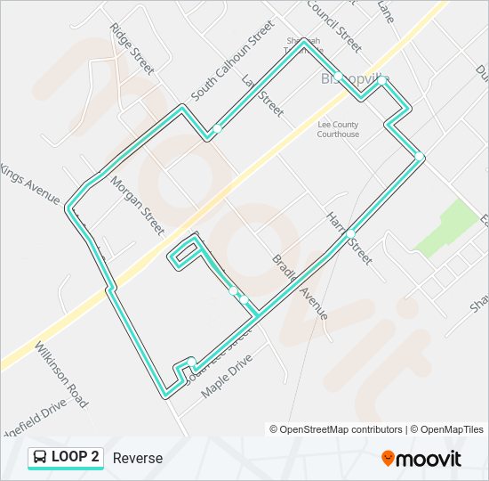 LOOP 2 Bus Line Map