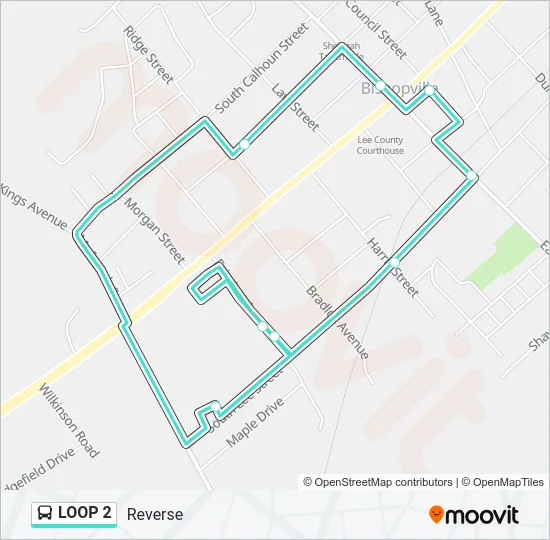 LOOP 2 Bus Line Map