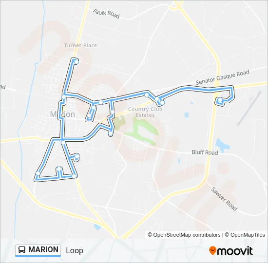 MARION Bus Line Map