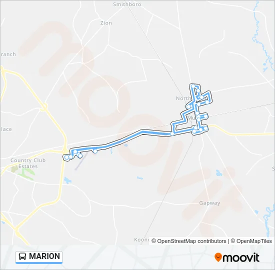 MARION Bus Line Map